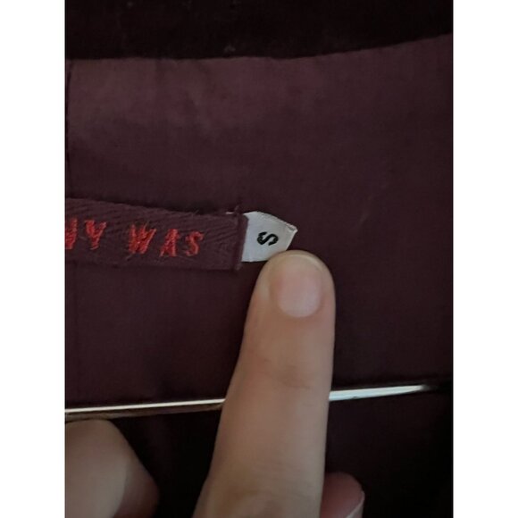 Johnny Was Embroidered Velvet Coat Jacket S Burgundy Floral Boho Style Sz Small - Picture 7 of 8